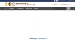 Desktop Screenshot of imnc.org.mx